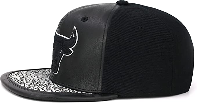 Chicago Bulls Day One Black & White Cement Mitchell & Ness Snapback Hat