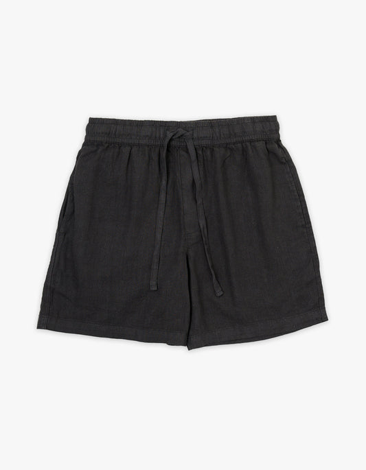 Tide Linen Shorts - Black