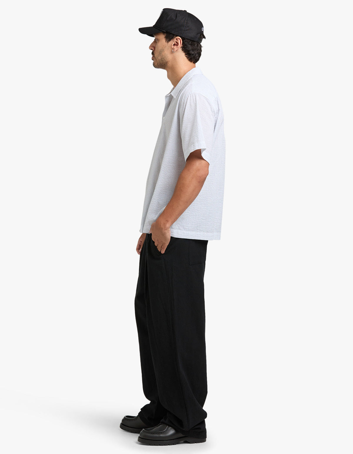 Will Short Sleeve Shirt - White/Navy