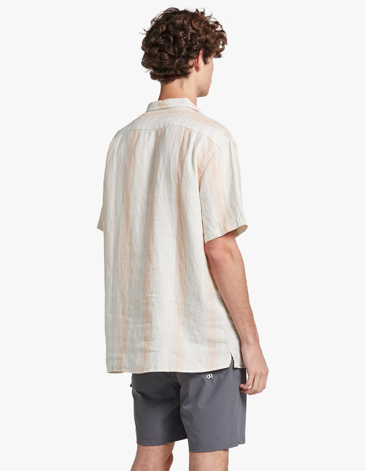 Driftwood S/S Shirt - Peach Stripe