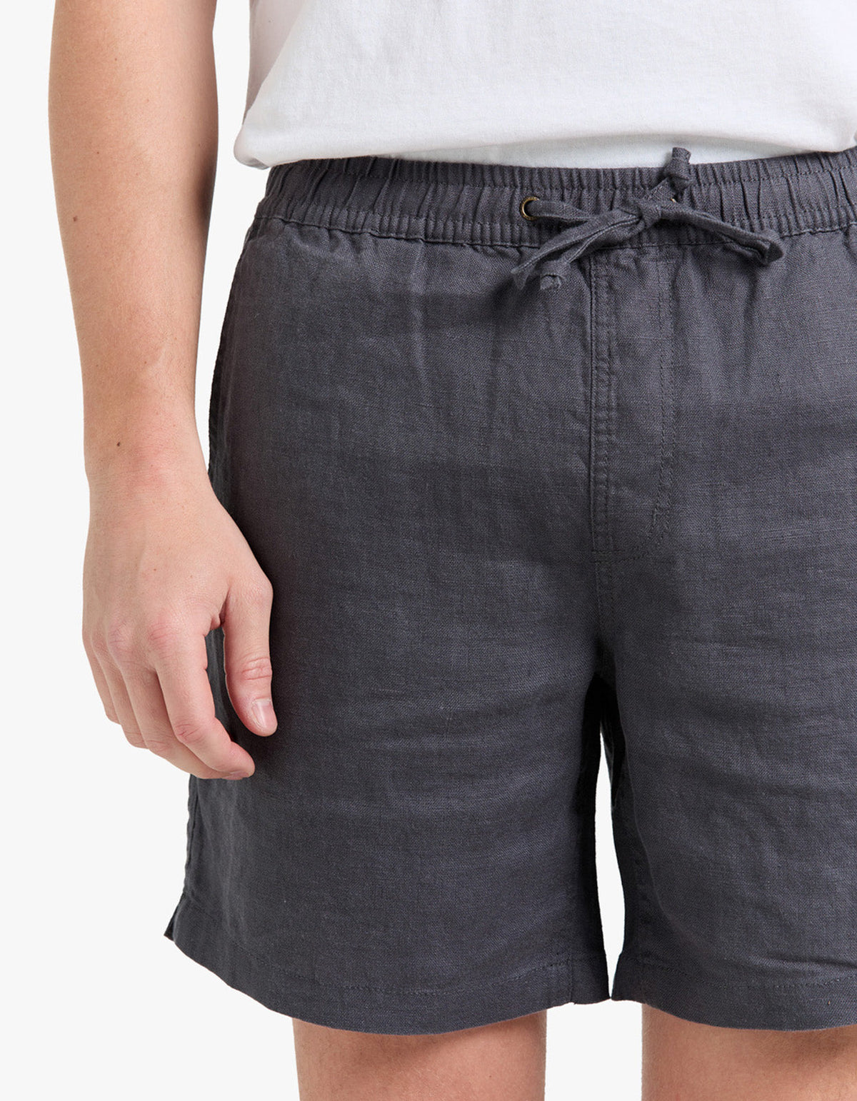 Riviera Linen Short - Charcoal