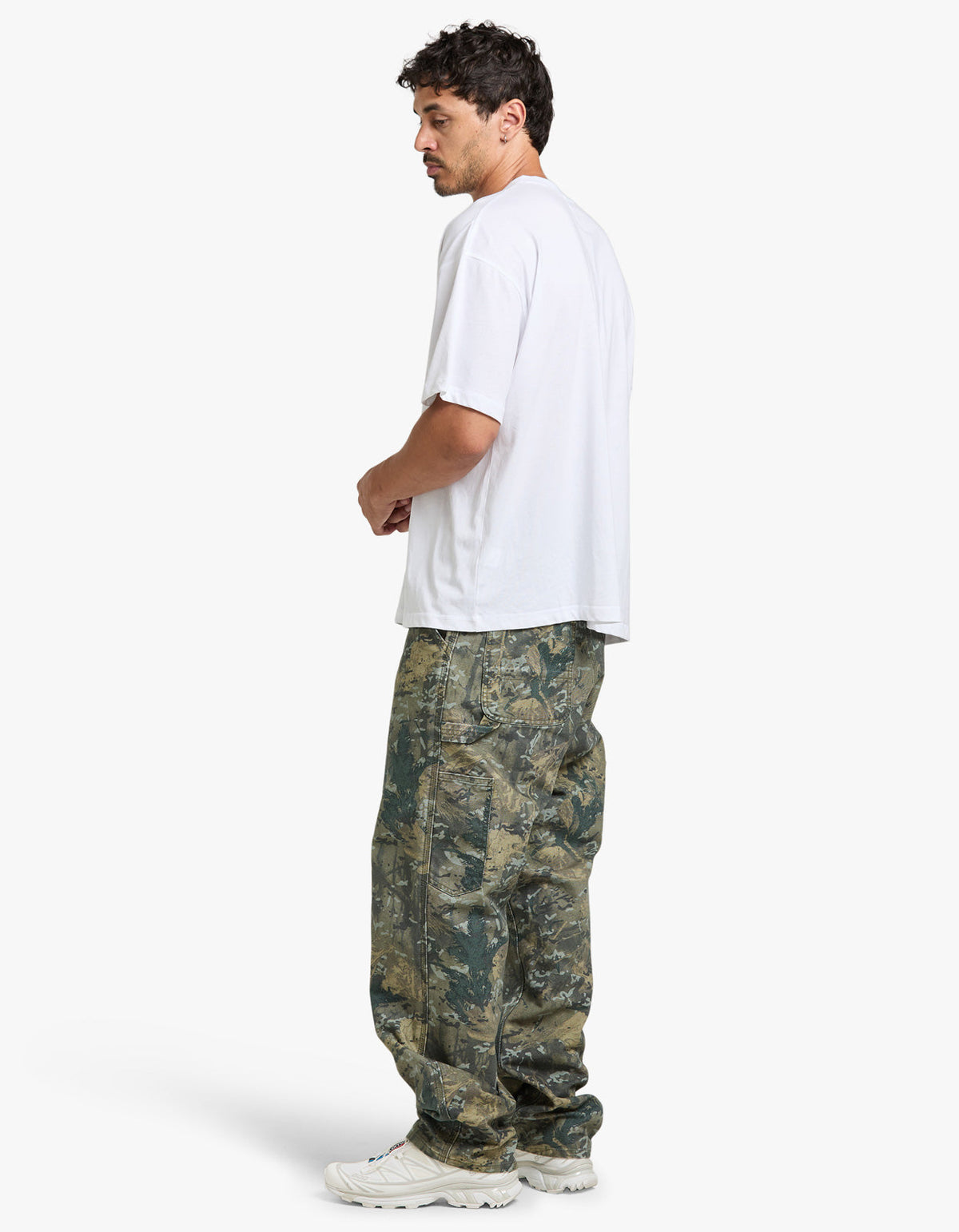 Single Knee Pant - Camo Combi, Greenstone Washed