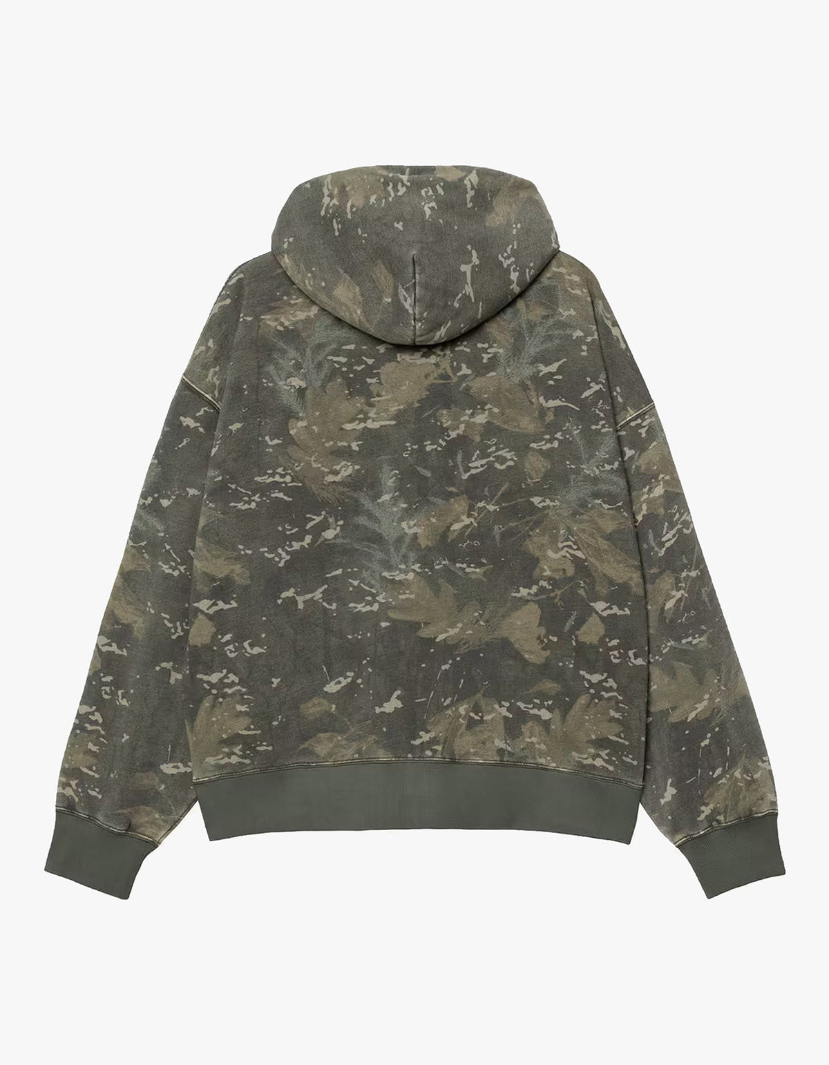 Hooded Benton Sweat Jacket - Camo Combi, Green Garment Dyed