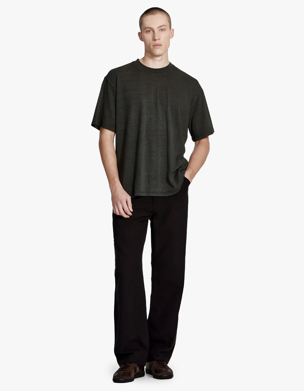 Mens Hemp Jersey Studio Tee - Vintage Black