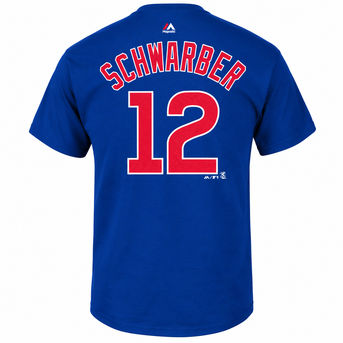 Youth MLB Chicago Cubs Kyle Schwarber Majestic Royal Name & Number T-Shirt