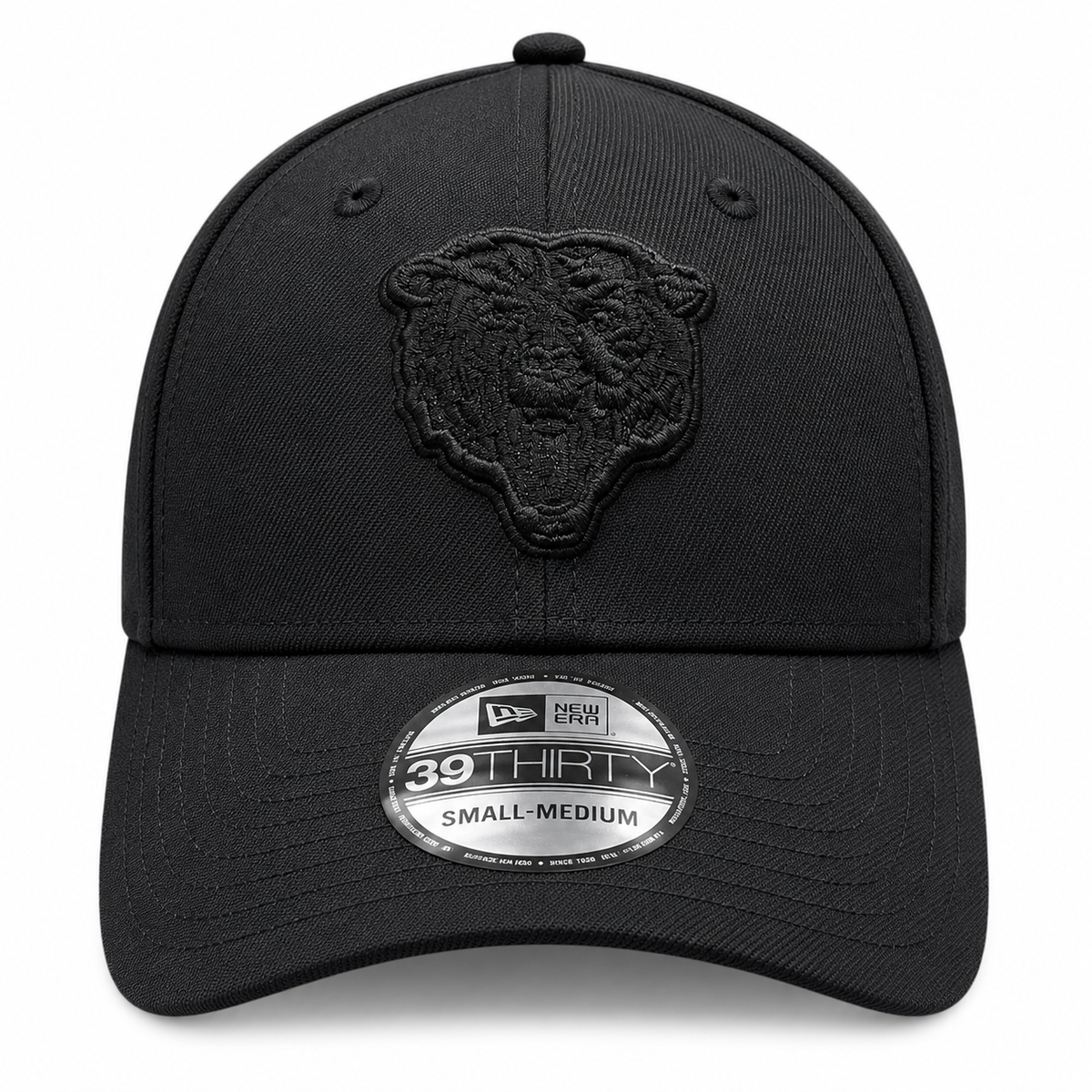 Chicago Bears New Era Black Tonal 39THIRTY Flex Hat