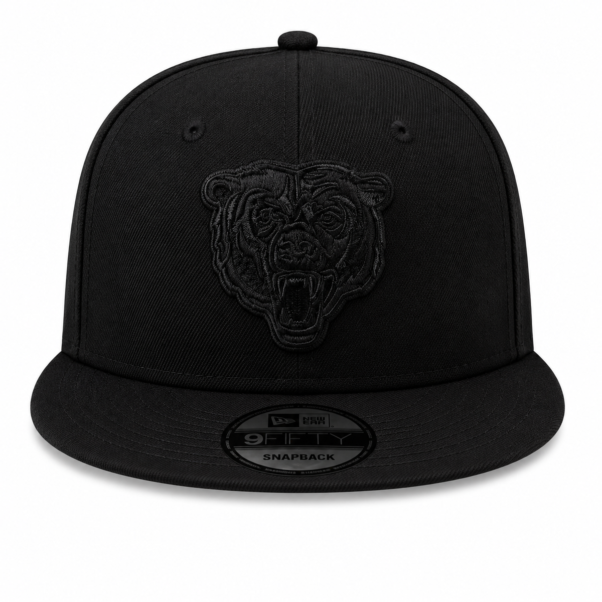 Men's Chicago Bears New Era Black On Black Tonal 9FIFTY Snapback Hat