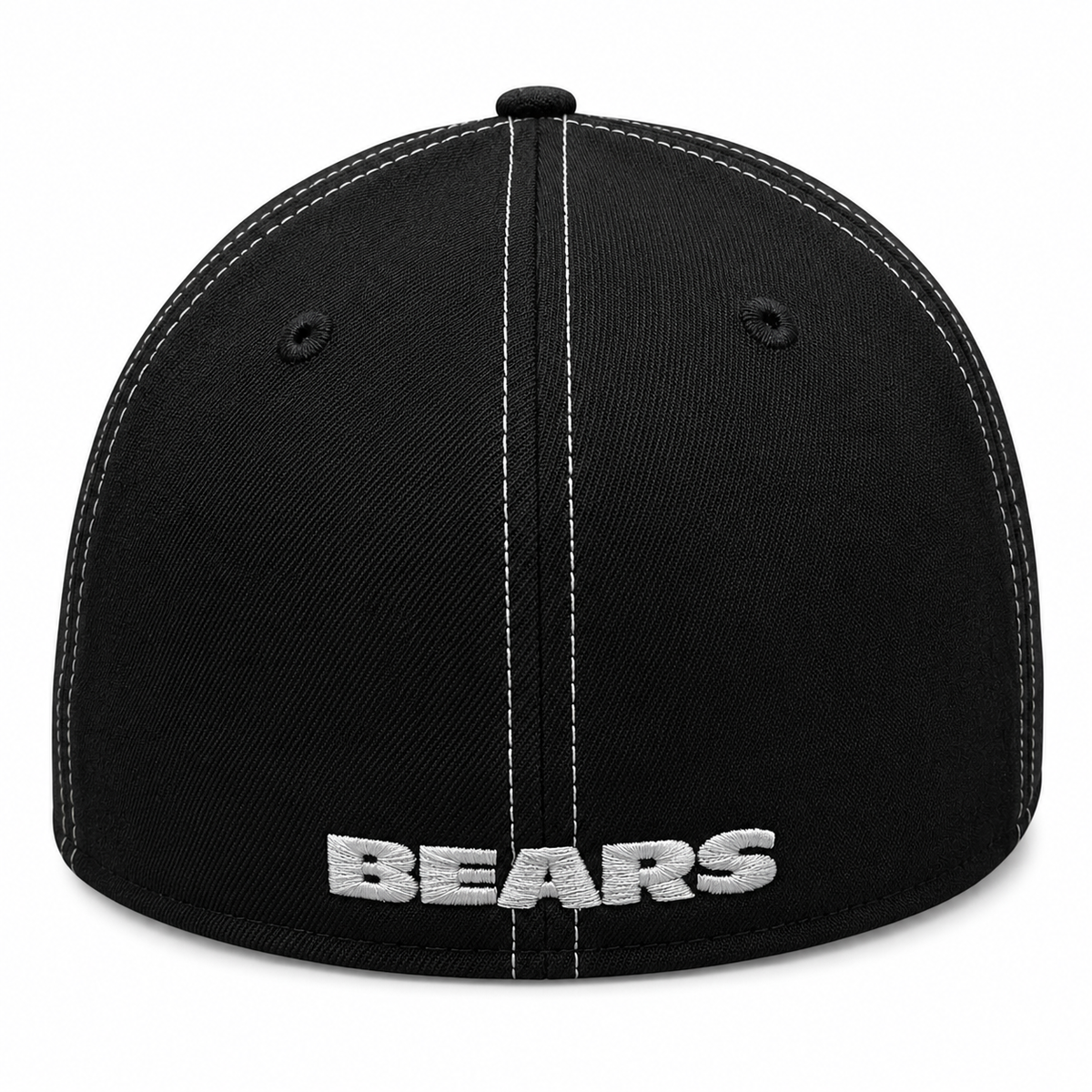 Chicago Bears New Era Black and White 39THIRTY Flex Hat