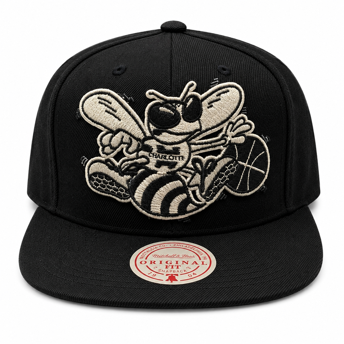 Men's Charlotte Hornets Mitchell & Ness NBA XL BWG HWC Snapback Hat