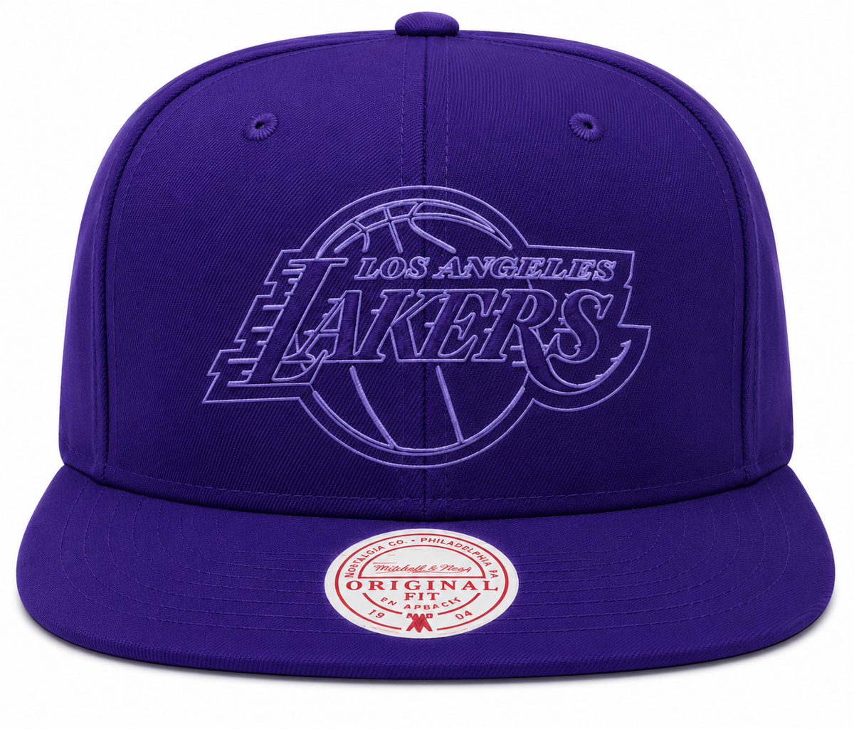 Los Angeles Lakers Mitchell & Ness Tonal Eclipse Snapback Hat- Purple