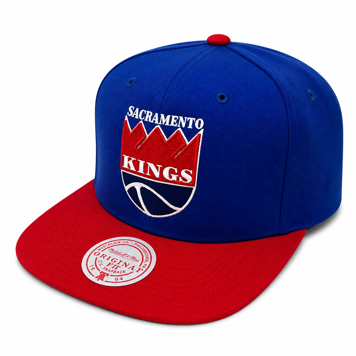 Men's Mitchell & Ness Sacramento Kings Hardwood Classics Royal/Red Two-Tone 2.0 Snapback Hat