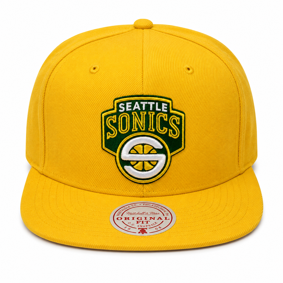 Men's Seattle Supersonics NBA Core Basic Gold HWC Mitchell & Ness Snapback Hat