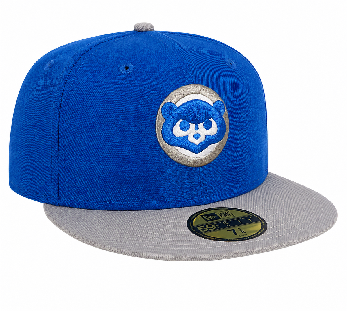 Chicago Cubs New Era 2 Tone Honolulu Blue/Gray Angry Bear 59FIFTY Fitted Hat