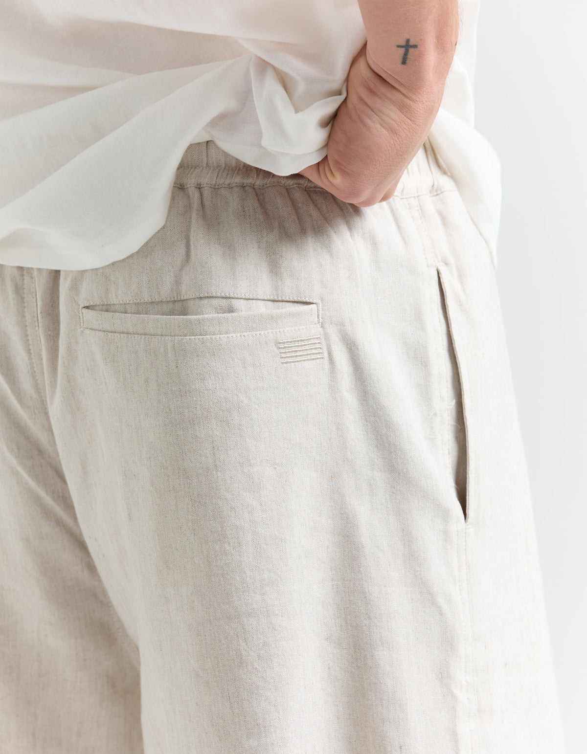Jose Linen Blend Walkshort - Natural