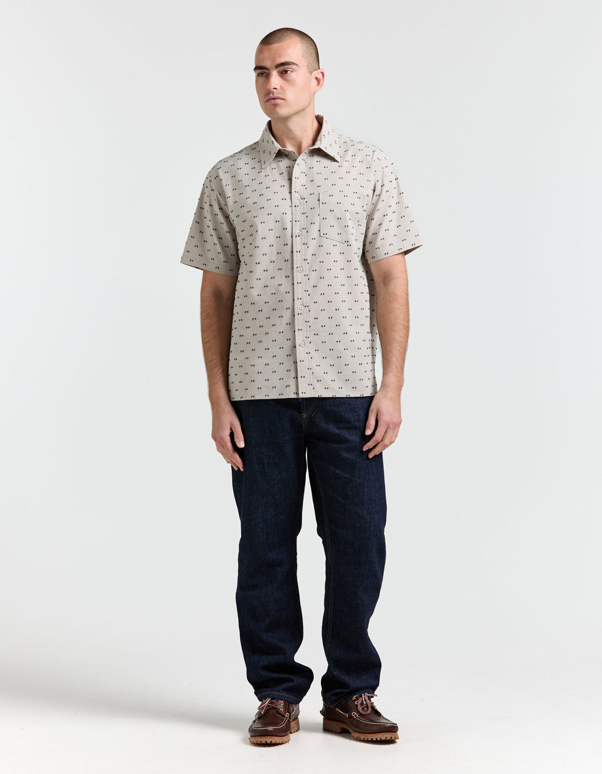 Alto Shirt - Oat/Navy