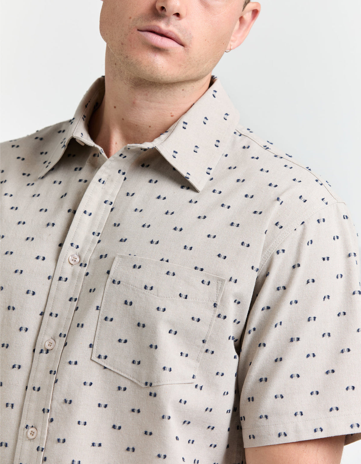 Alto Shirt - Oat/Navy