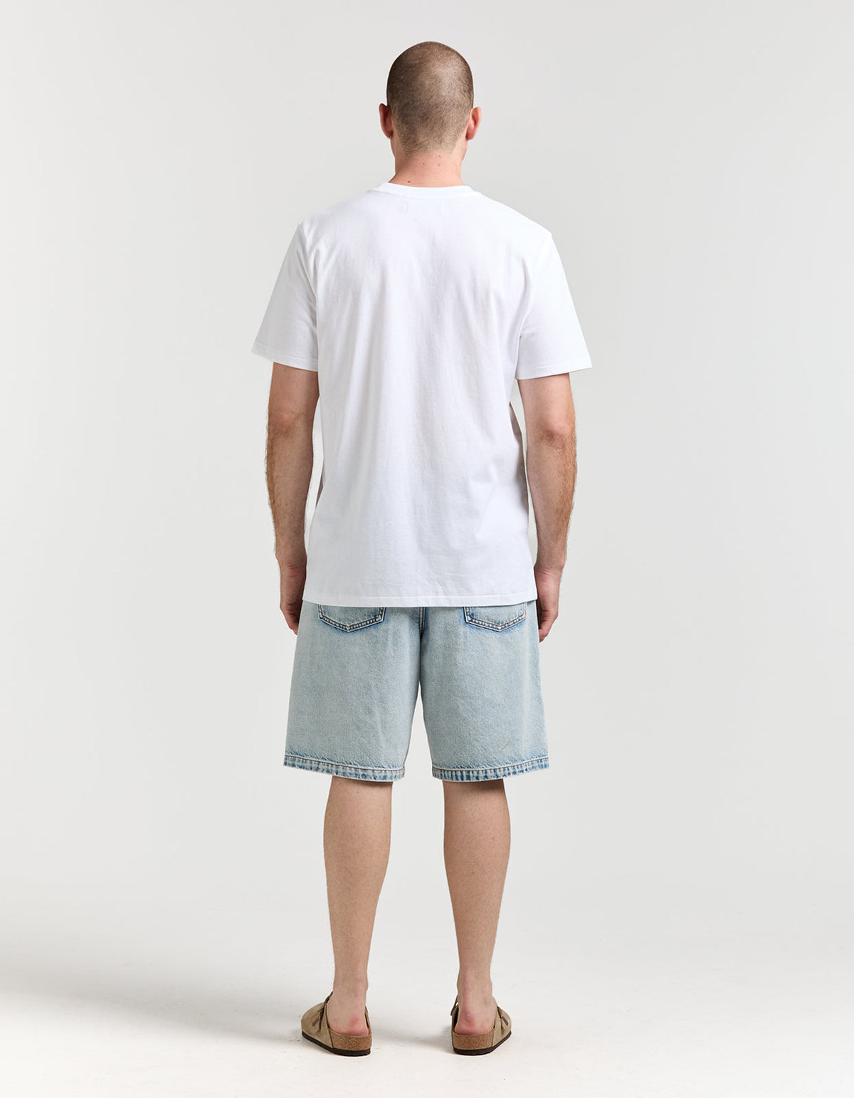 Crescent Denim Short - Light Blue