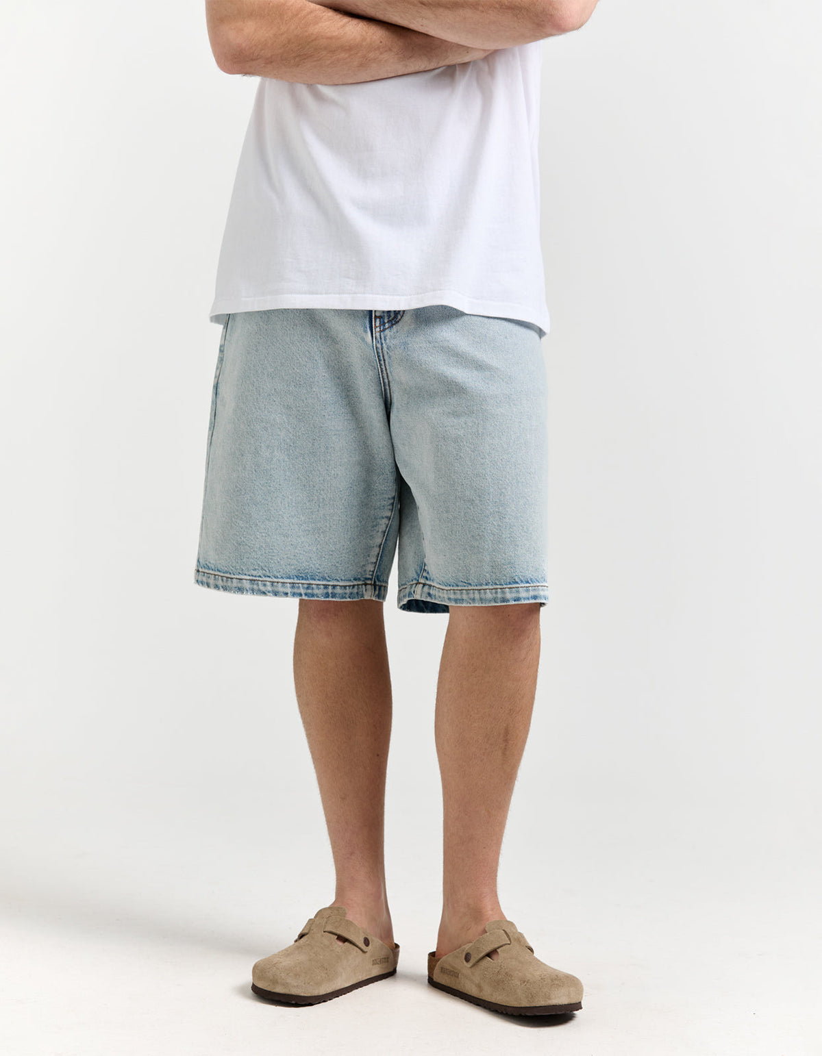 Crescent Denim Short - Light Blue