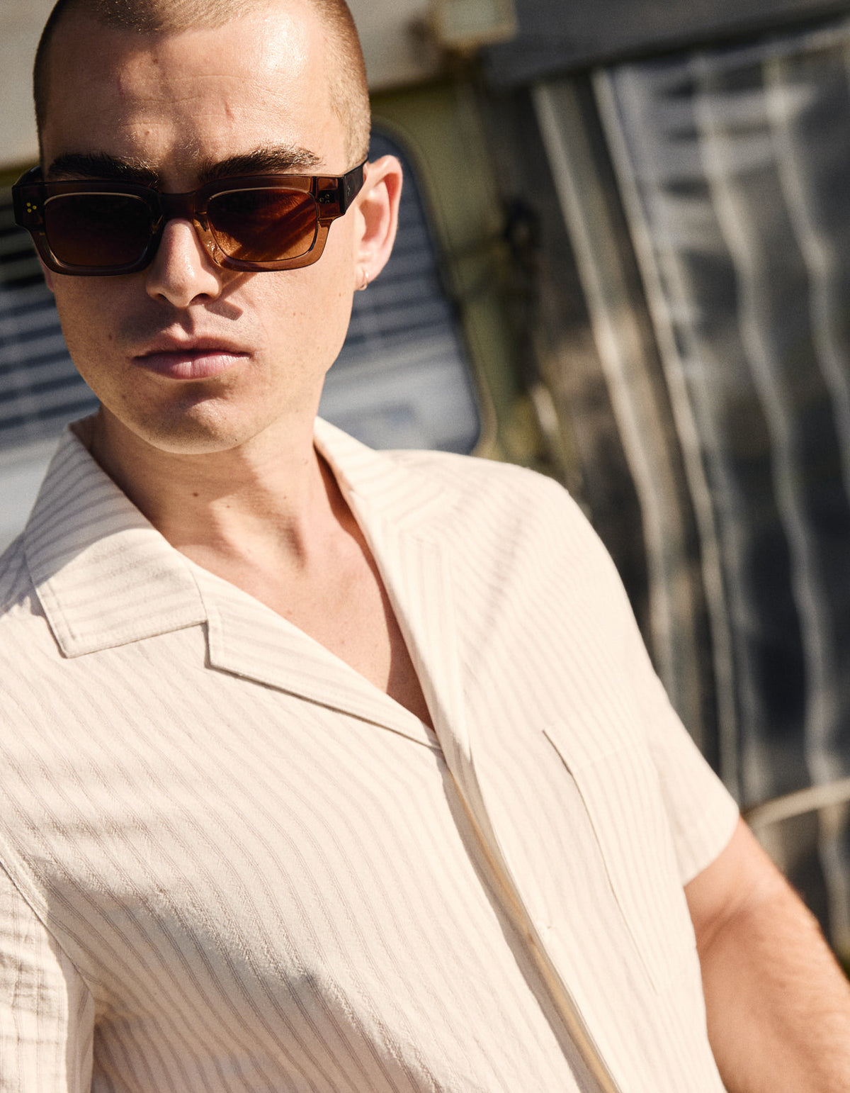 Ridge Shirt - Cream/Beige