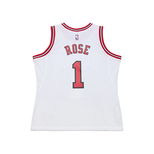 Men's Chicago Bulls Derrick Rose Mitchell & Ness White 2014-15 Hardwood Classics Swingman Jersey