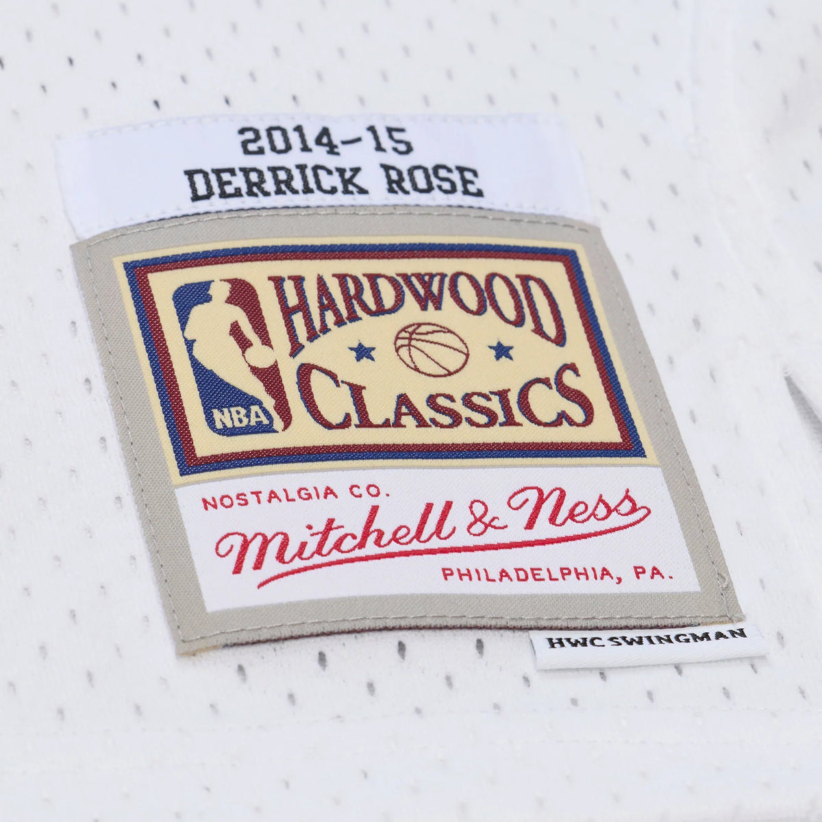 Men's Chicago Bulls Derrick Rose Mitchell & Ness White 2014-15 Hardwood Classics Swingman Jersey