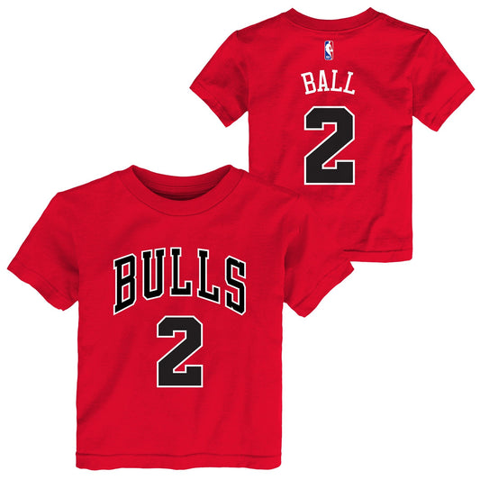 Child Lonzo Ball Chicago Bulls Name And Number Tee
