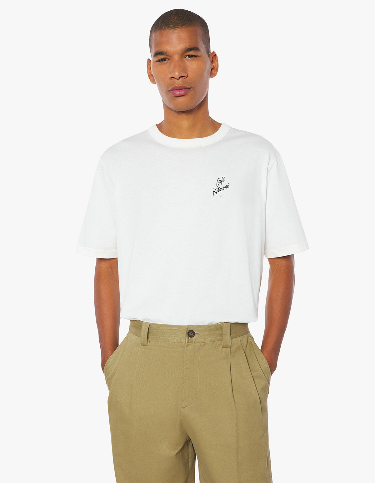 Cafe Kitsune Cappuccino Relax T Shirt - Tapioca