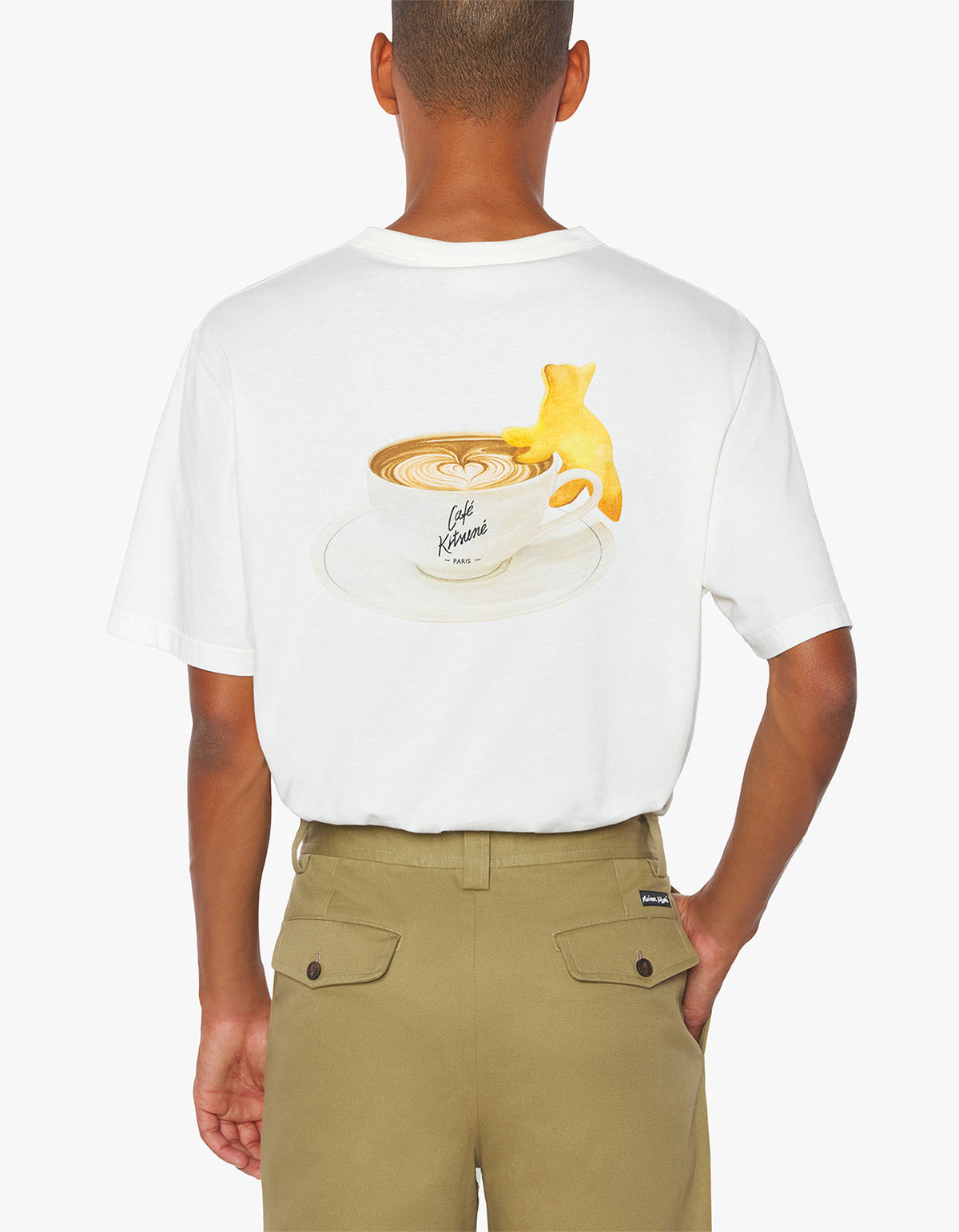 Cafe Kitsune Cappuccino Relax T Shirt - Tapioca