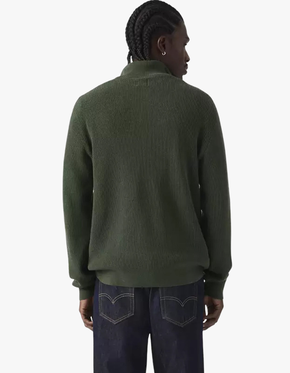 Housemark Quarter Zip Sweater - Duffel Bag Heather Green