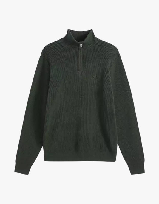 Housemark Quarter Zip Sweater - Duffel Bag Heather Green