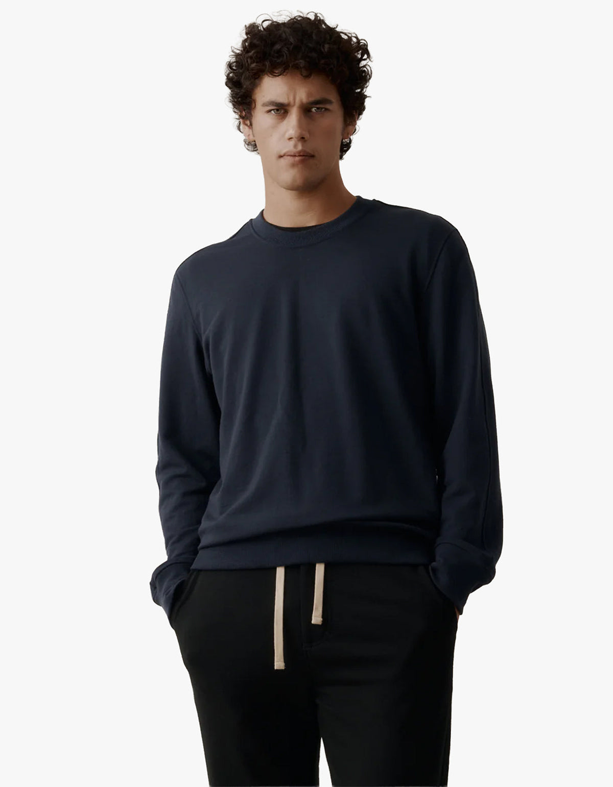 Mens Foundation Merino Sweatshirt - Navy