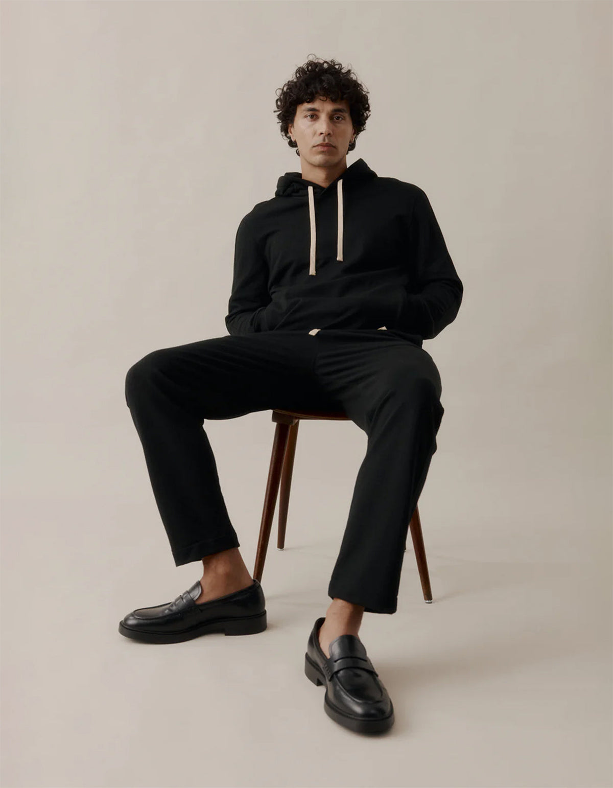 Mens Foundation Merino Hoodie - Black