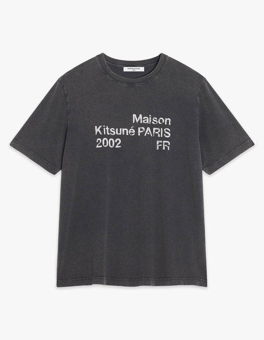 Maison Kitsune 2002 Faded Comfort Tee Shirt - Black Faded