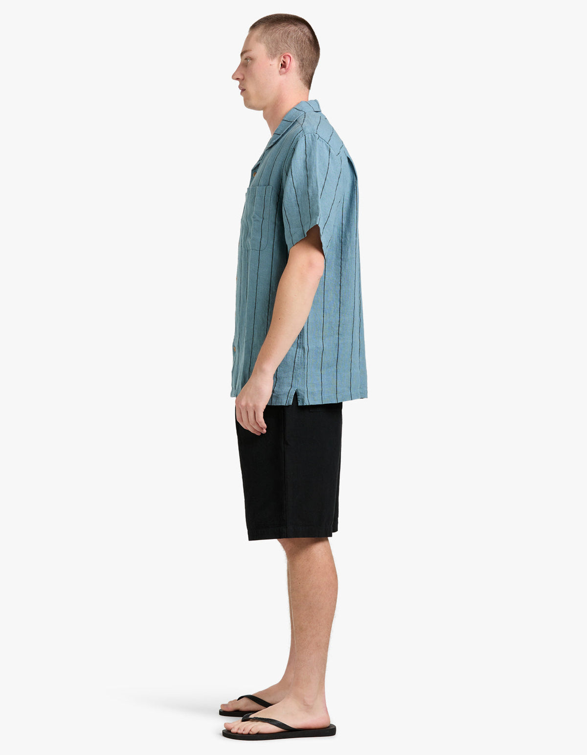 Linen Stripe Shirt - Blue Multi