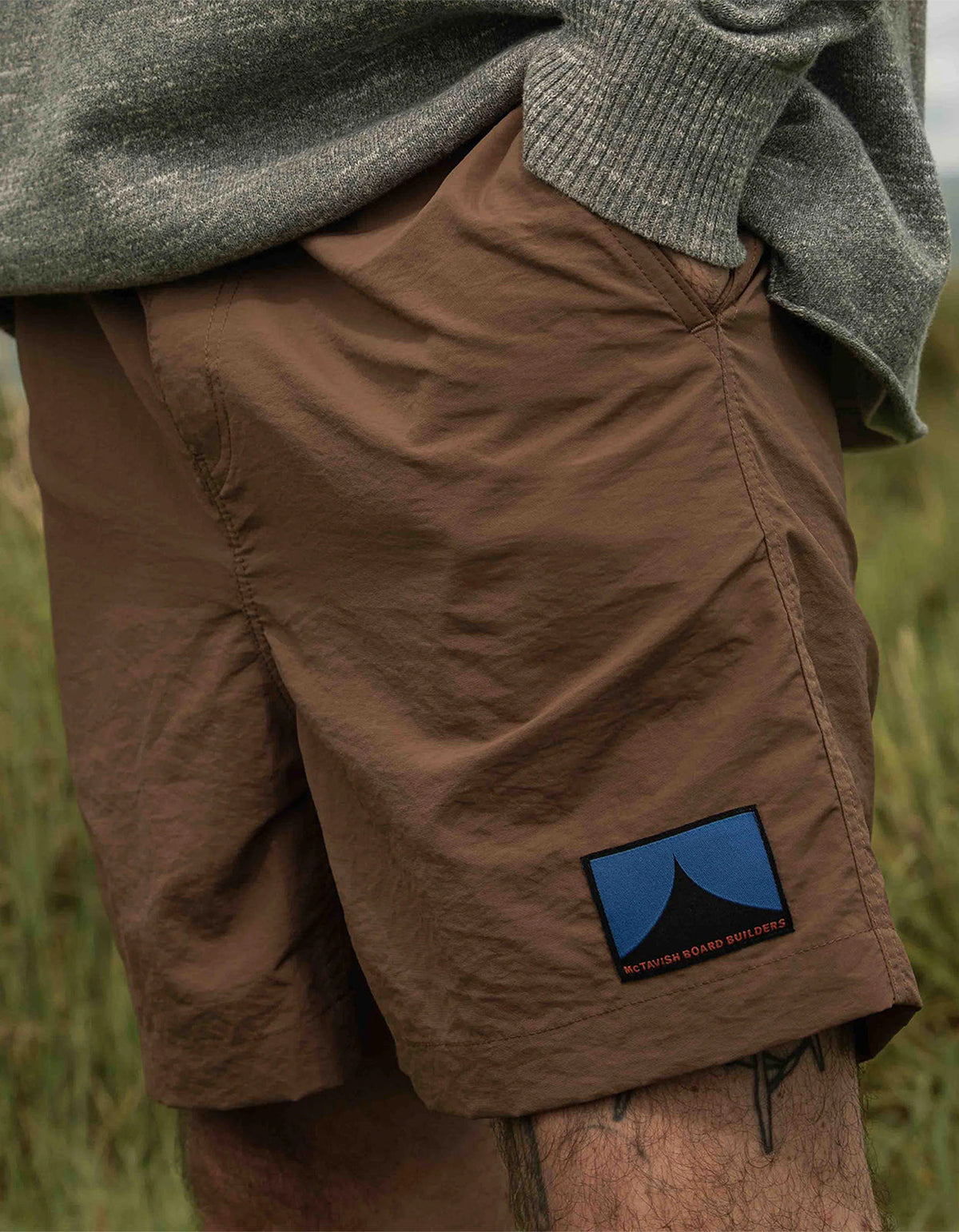 Land Swim Short - Brown