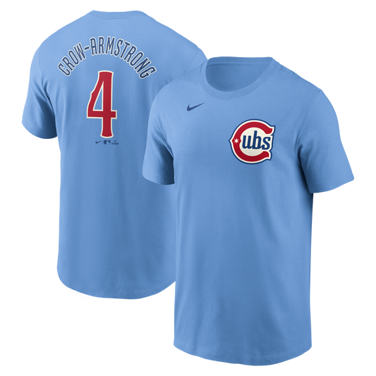 Men's Pete Crow-Armstrong Chicago Cubs Nike Valor Blue 2nd Alternate Name and Number T-Shirt