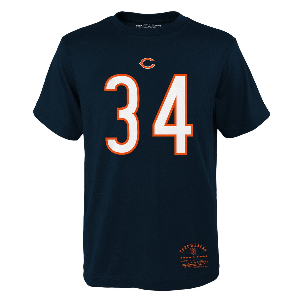 Youth Walter Payton Chicago Bears Navy Mitchell & Ness Retro Player Name And Number T-Shirt