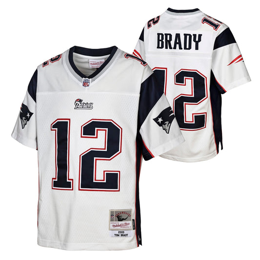 Youth New England Patriots Tom Brady Mitchell & Ness Navy Retired Player Vintage Replica Jersey