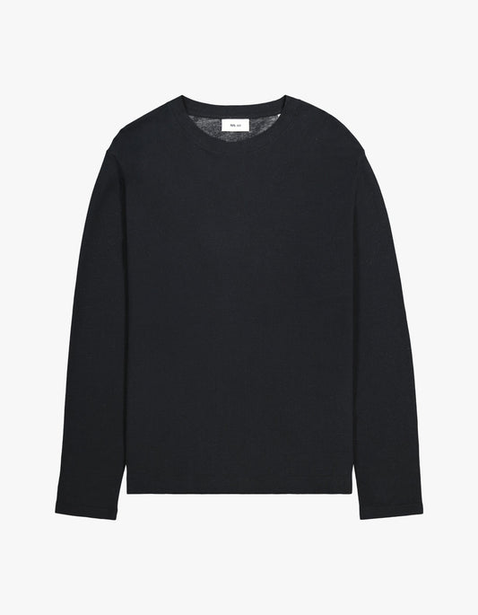 Clive L/S Waffle 3323 - 999 Black
