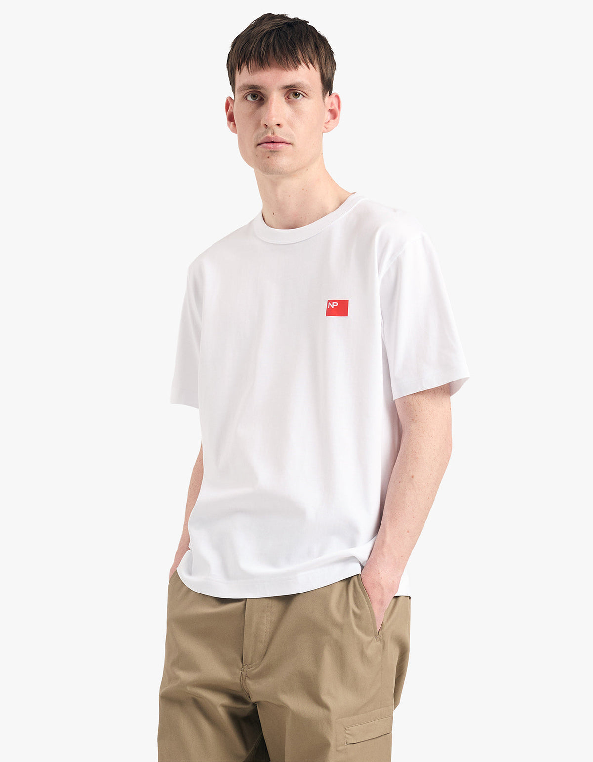 Holger Organic Department Print T Shirt - White
