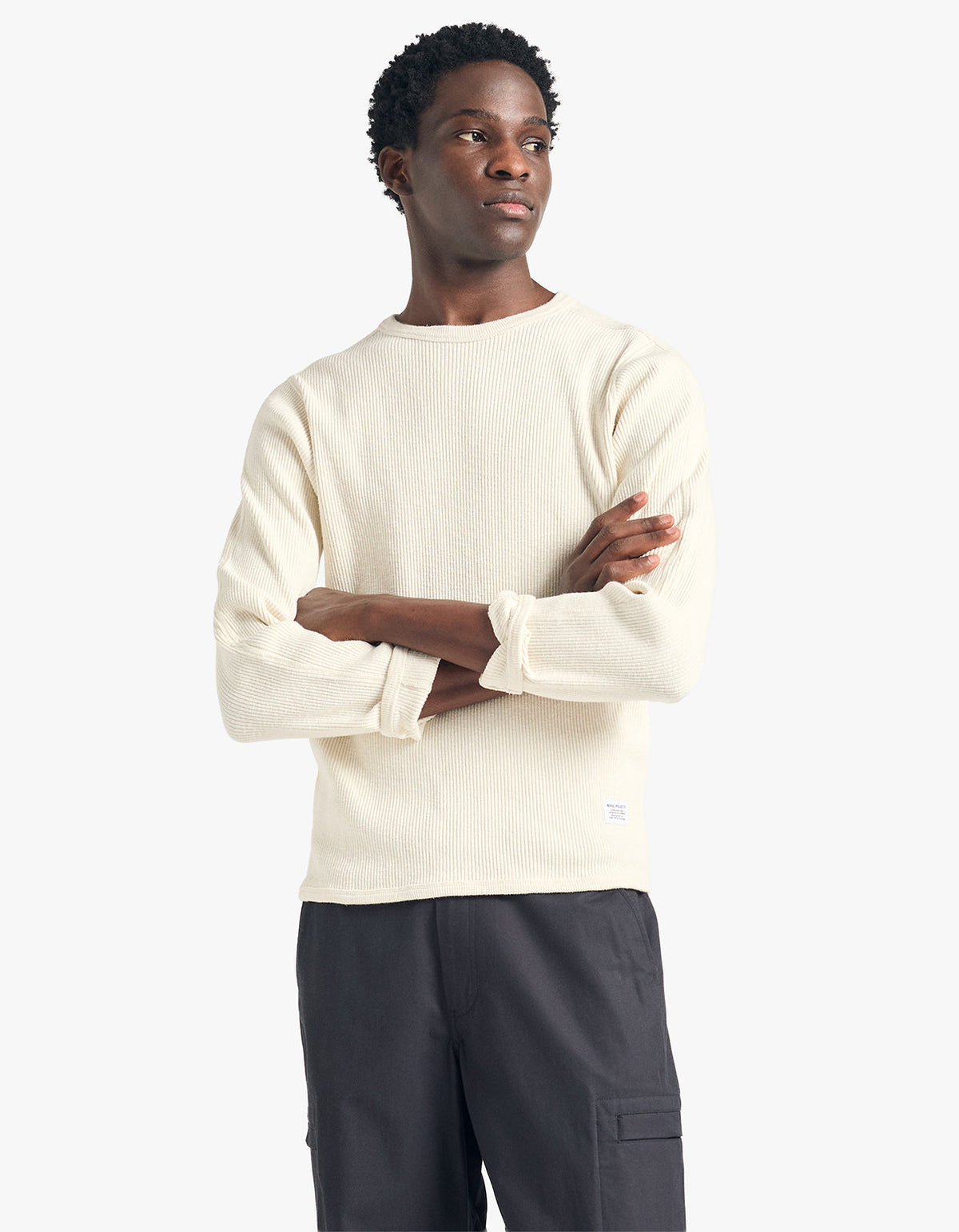 Eske Military Rib L/S T Shirt - Ecru