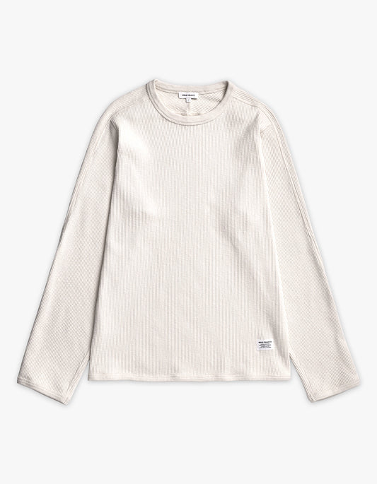 Eske Military Rib L/S T Shirt - Ecru