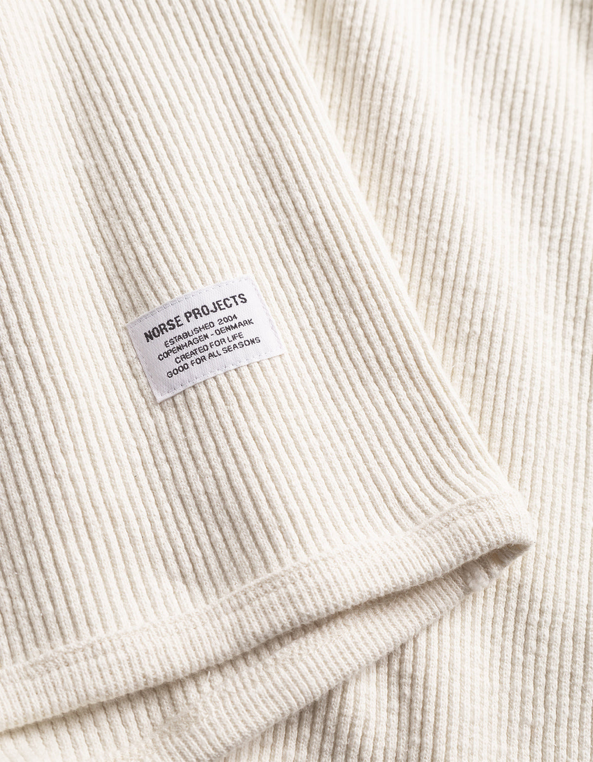 Eske Military Rib L/S T Shirt - Ecru