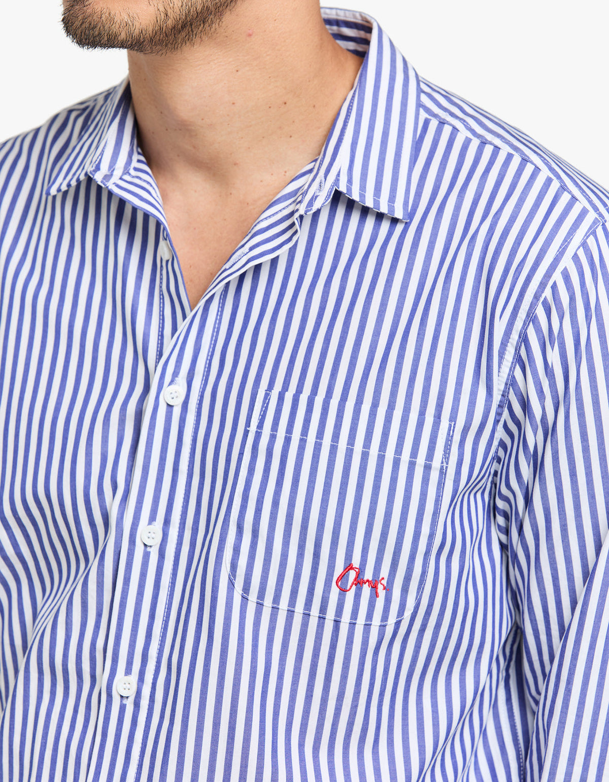 Market Shirt Thick Stripe - Blue/White/Red