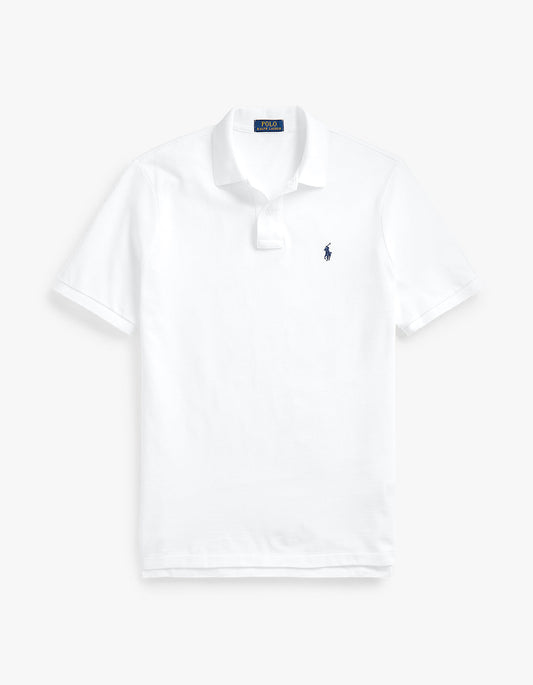 Classic Fit Mesh S/S Polo Shirt - White
