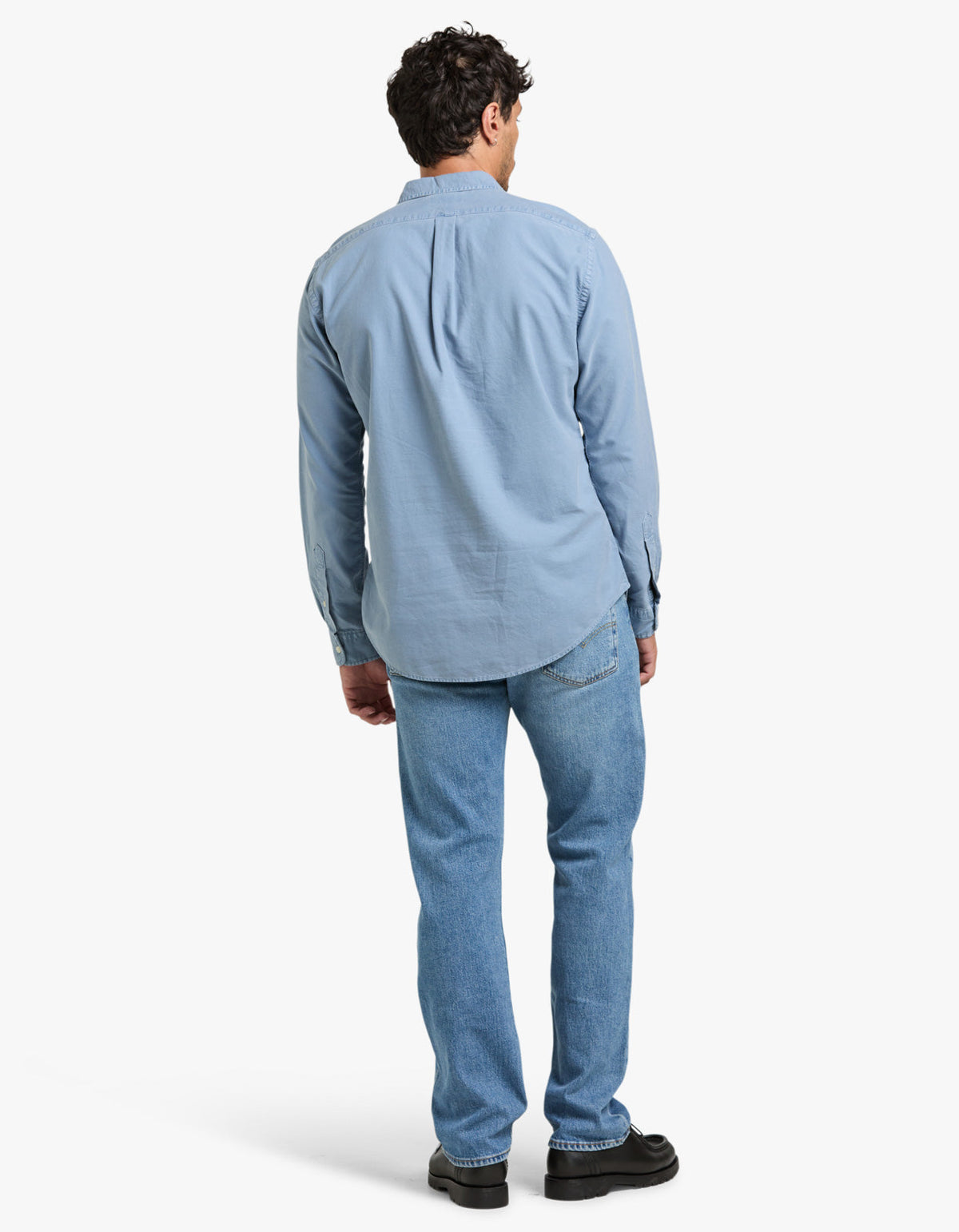 Custom Fit Long Sleeve Sport Shirt - Channel Blue