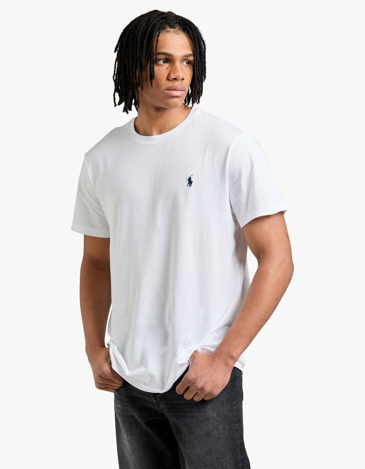 Custom Slim Fit Crew Neck T Shirt - White