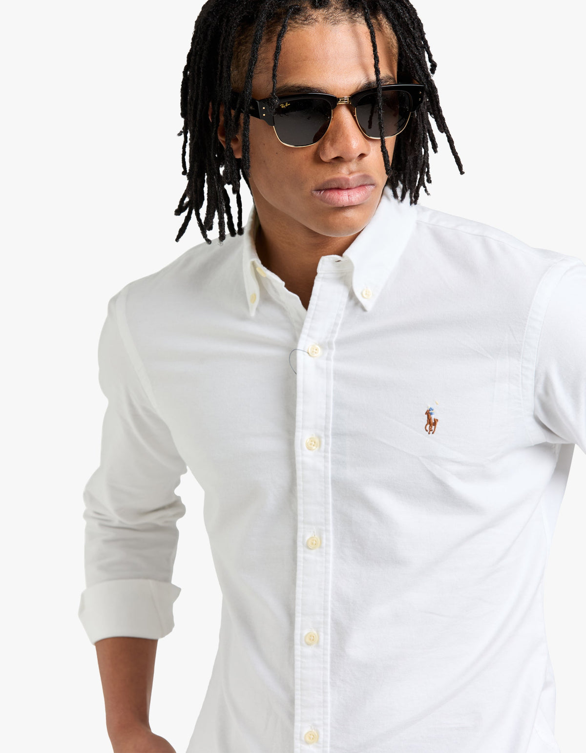 Custom Fit Oxford Shirt - White