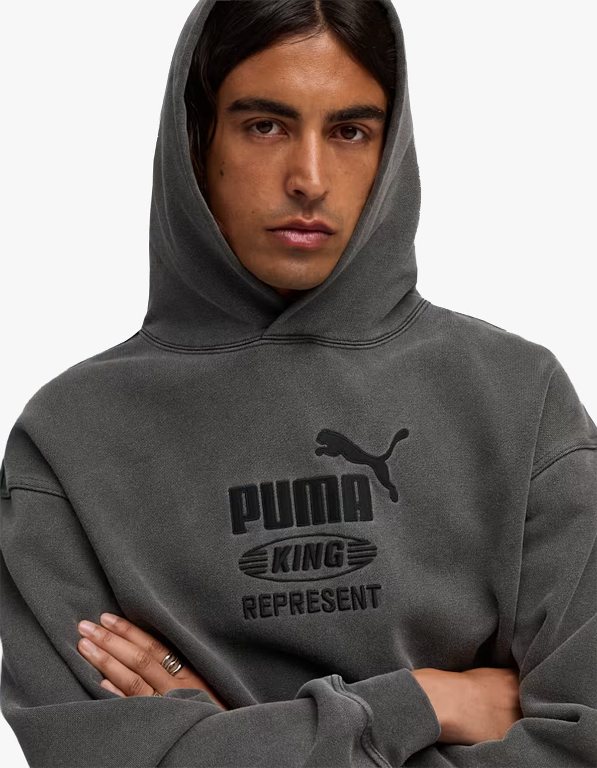 Puma X REPRESENT Graphic Hoodie - Flat Dark Gray