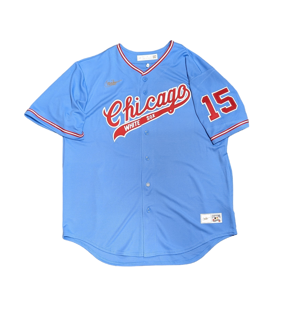 Men's Dick Allen Chicago White Sox Cooperstown Road Powder Blue/Red 1972 Premium Stitch Replica Jersey